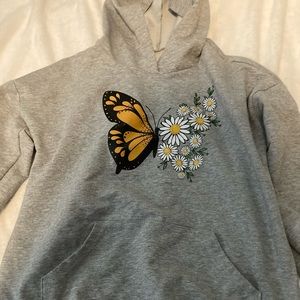 Butterfly pullover hoodie.